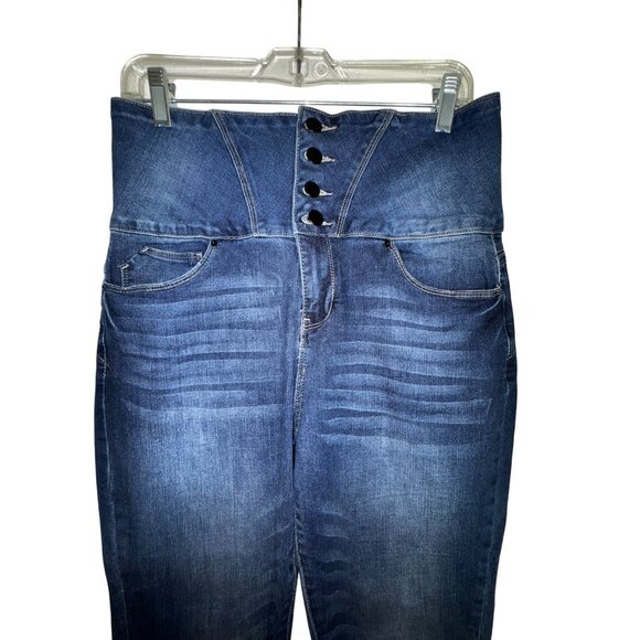 High-Waisted Fashion Nova Stretch Skinny Jeans‎ With Button Fly & Fading Size 13 - Picture 2 of 6